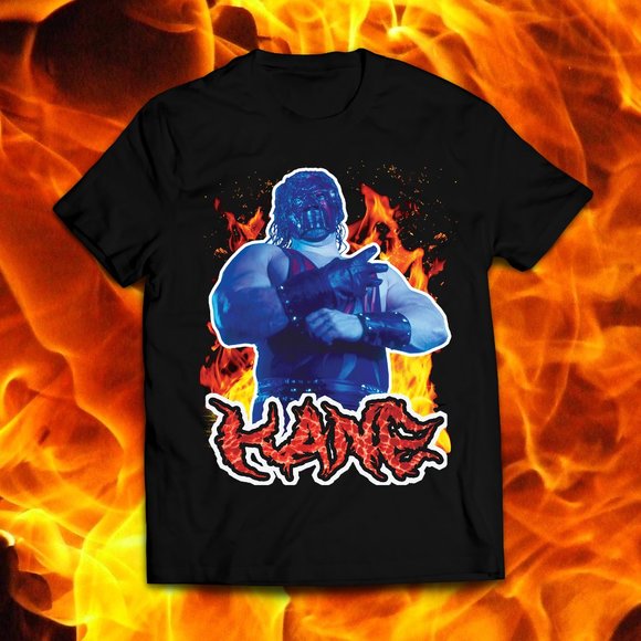 Vintage Style Black Kane Wrestling Tee - Picture 1 of 2
